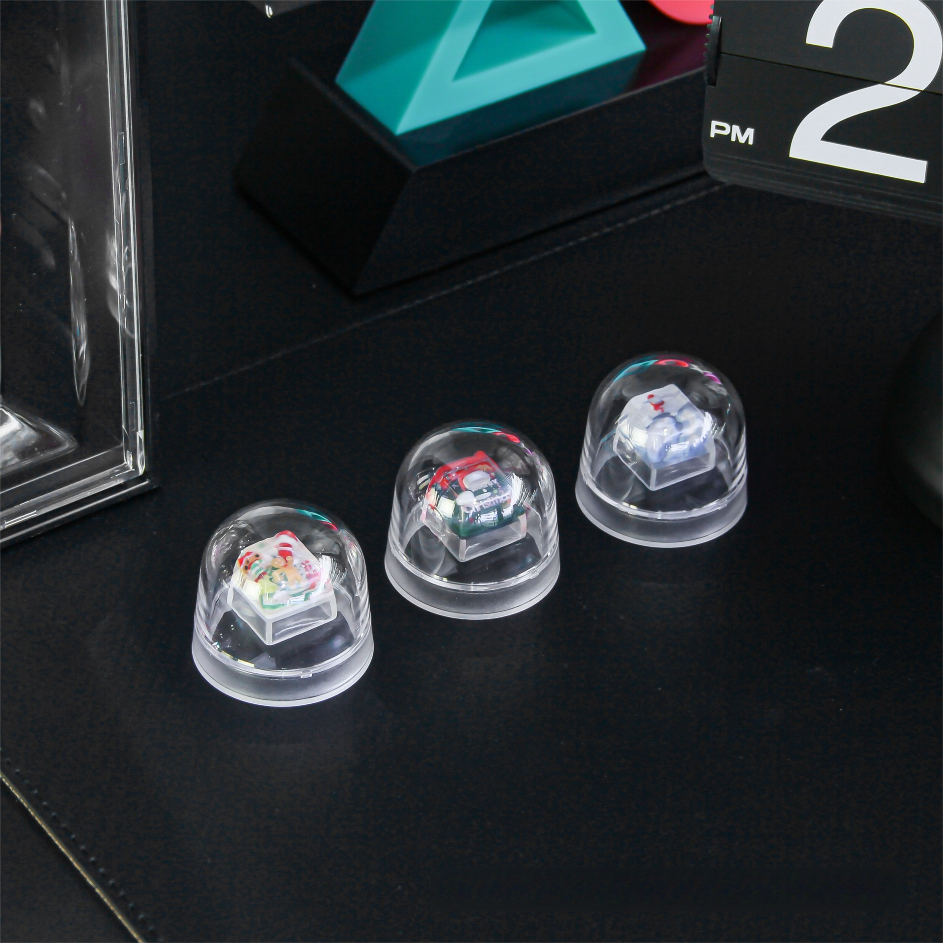 Christmas Gift New Cute Transparent Resin Keycaps DIY Custom Key Position Mechanical Keyboard