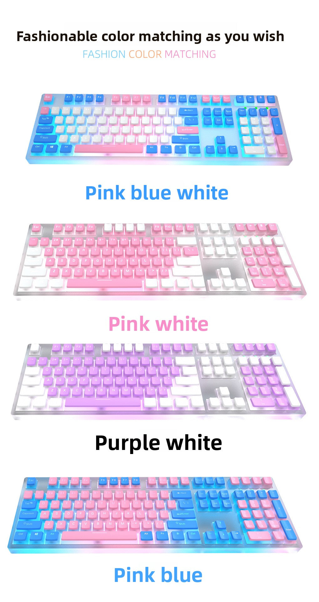 Double-Skin Milk Pudding Translucent Keycap Closed Two-Color No Water Port 61/68/87/96/98/100/104/etc