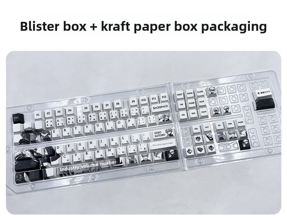 Jujutsu Kaisen Gojo Satoru Keycap Five-Sided Sublimation Customization Compatible with Wooting 60HE Keycap