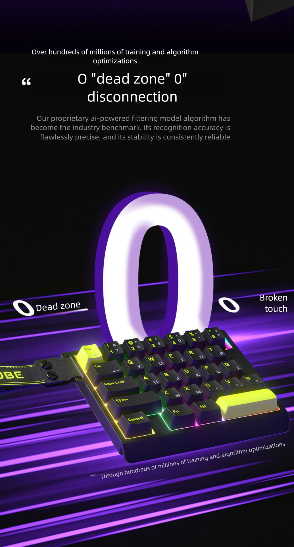 FURYCUBE M30HE Gaming Mechanical Keyboard 8K Magnetic Switches Game Artifact Fearless Contract Quick Trigger