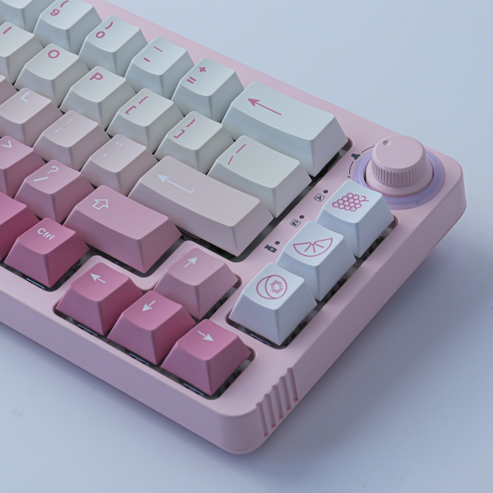 Pink White Gradient keycaps