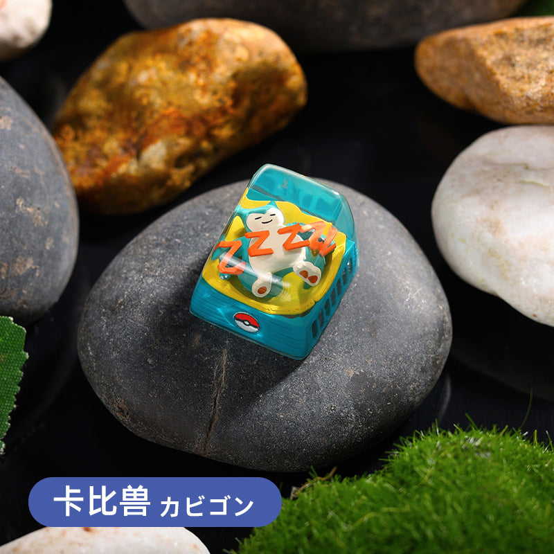 DIY Epoxy Crystal Three Holy Birds Mechanical Keyboard Custom Keycaps Pokémon Keycaps Cross Translucent SA High