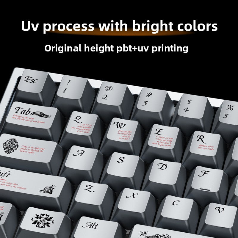 Time Key Metal Texture Keycap Matte Five-Sided Dye-Sublimation Compatible with Magnetic Switches Night Demon Wooting Meijia Shi