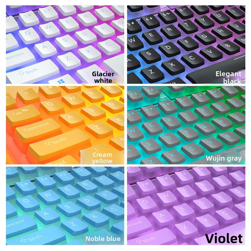 Double-Skin Milk Pudding Translucent Keycap Closed Two-Color No Water Port 61/68/87/96/98/100/104/etc