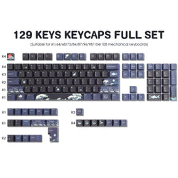 Black Coral Sea Side light keycaps