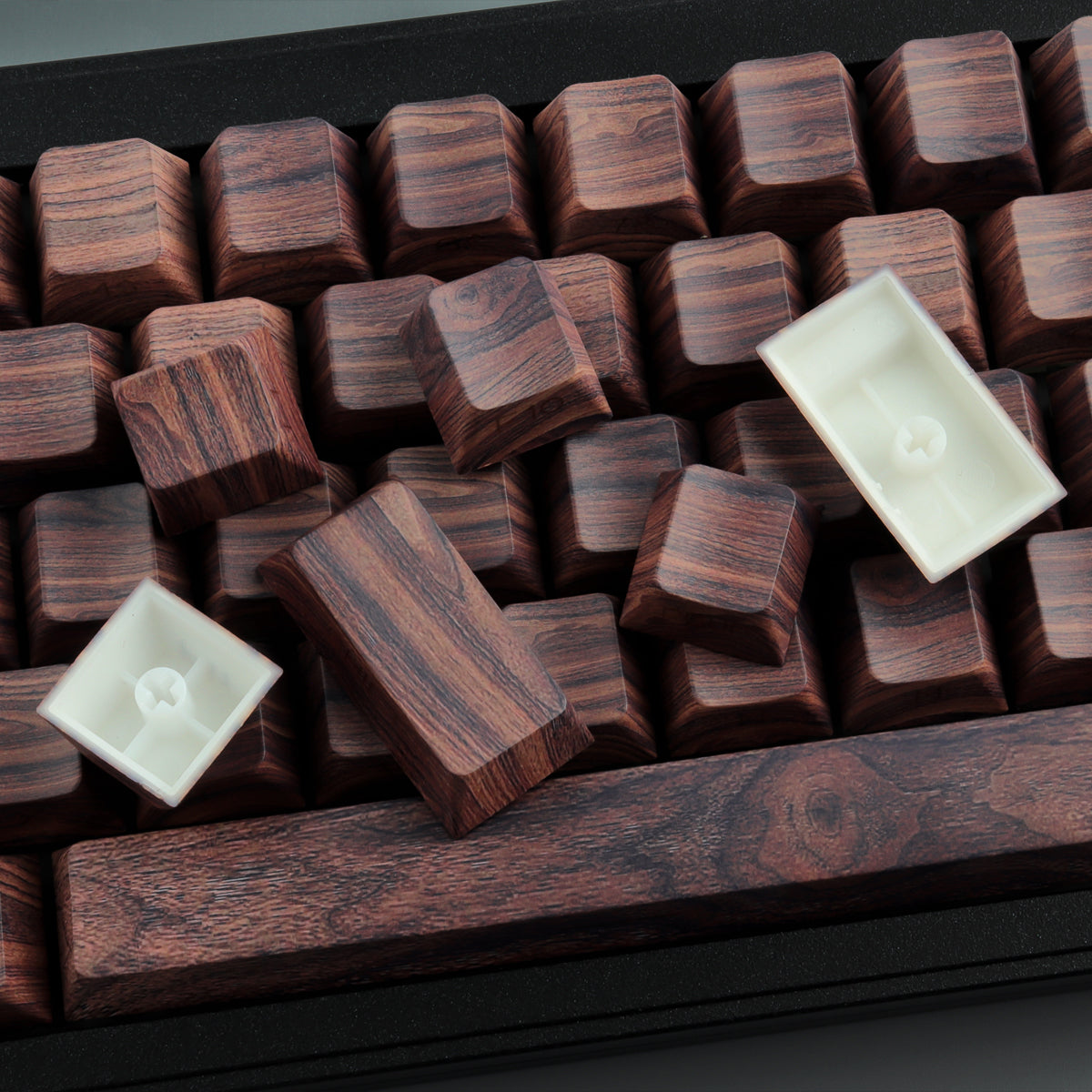Wood Grain Side light keycaps