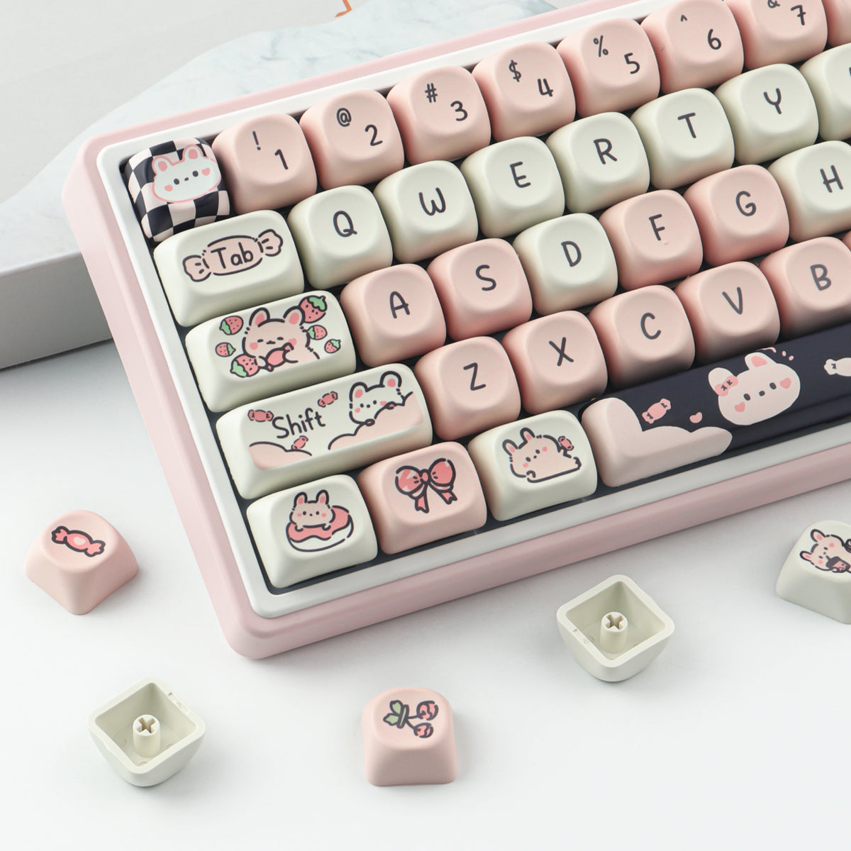 Little Rabbit Toffees keycaps