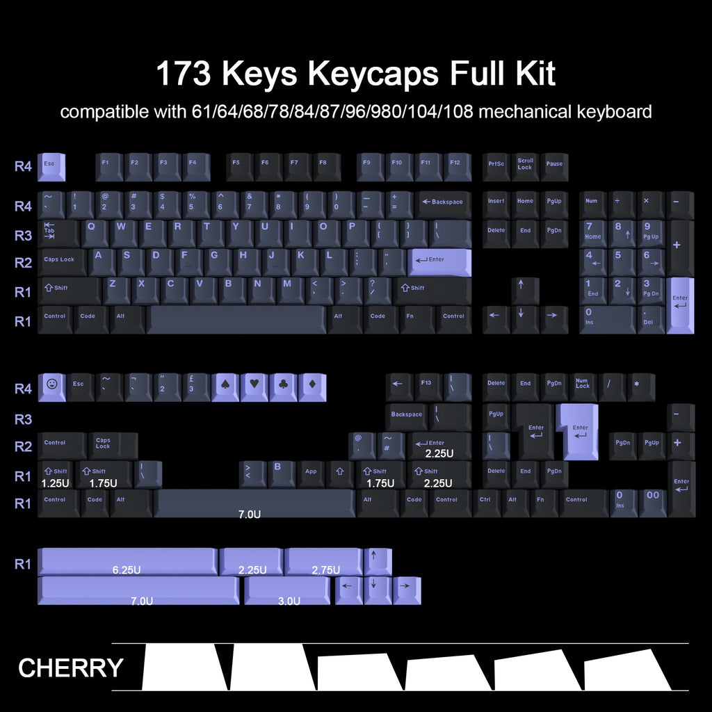 ABS Night Shadow keycaps