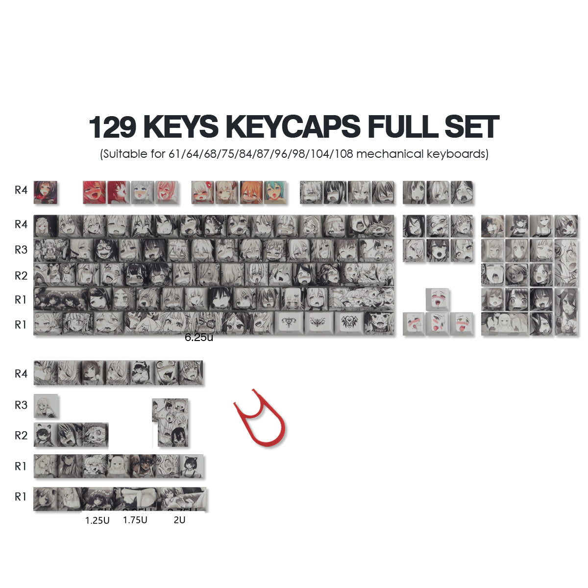 Ahego Side light keycaps