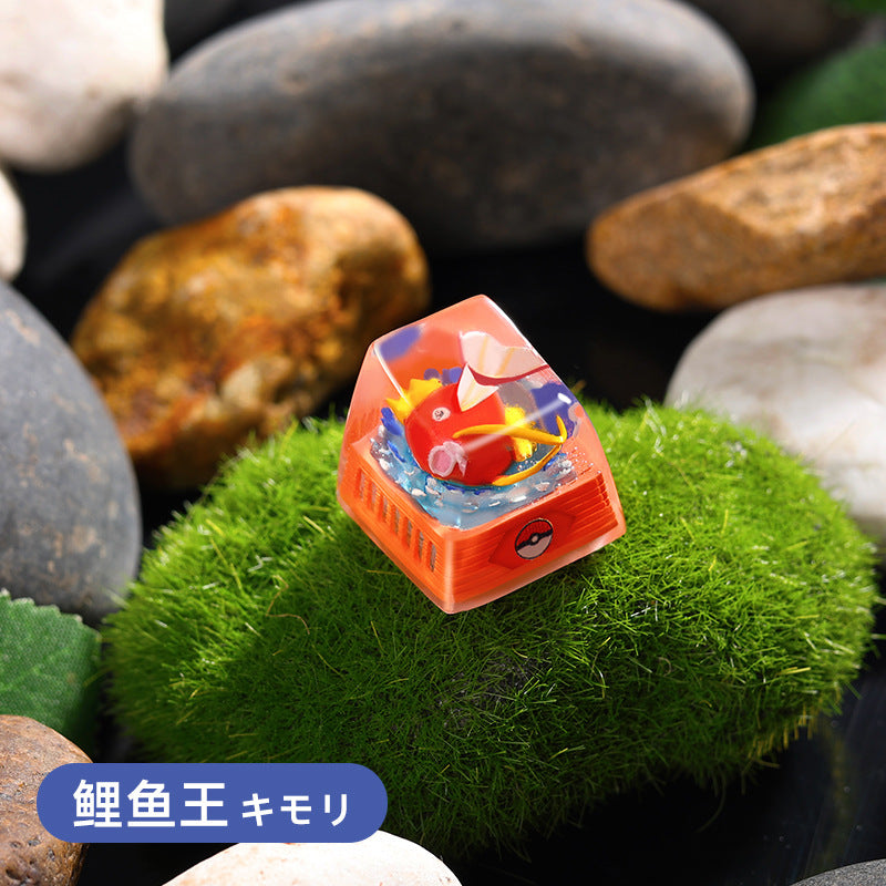 DIY Epoxy Crystal Three Holy Birds Mechanical Keyboard Custom Keycaps Pokémon Keycaps Cross Translucent SA High