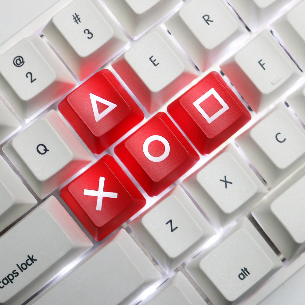 Directional Keys Up Down Left Right ABS Mechanical Keyboard Personalized Translucent Keycaps R1 Height PSP Keycaps Red Black PS4