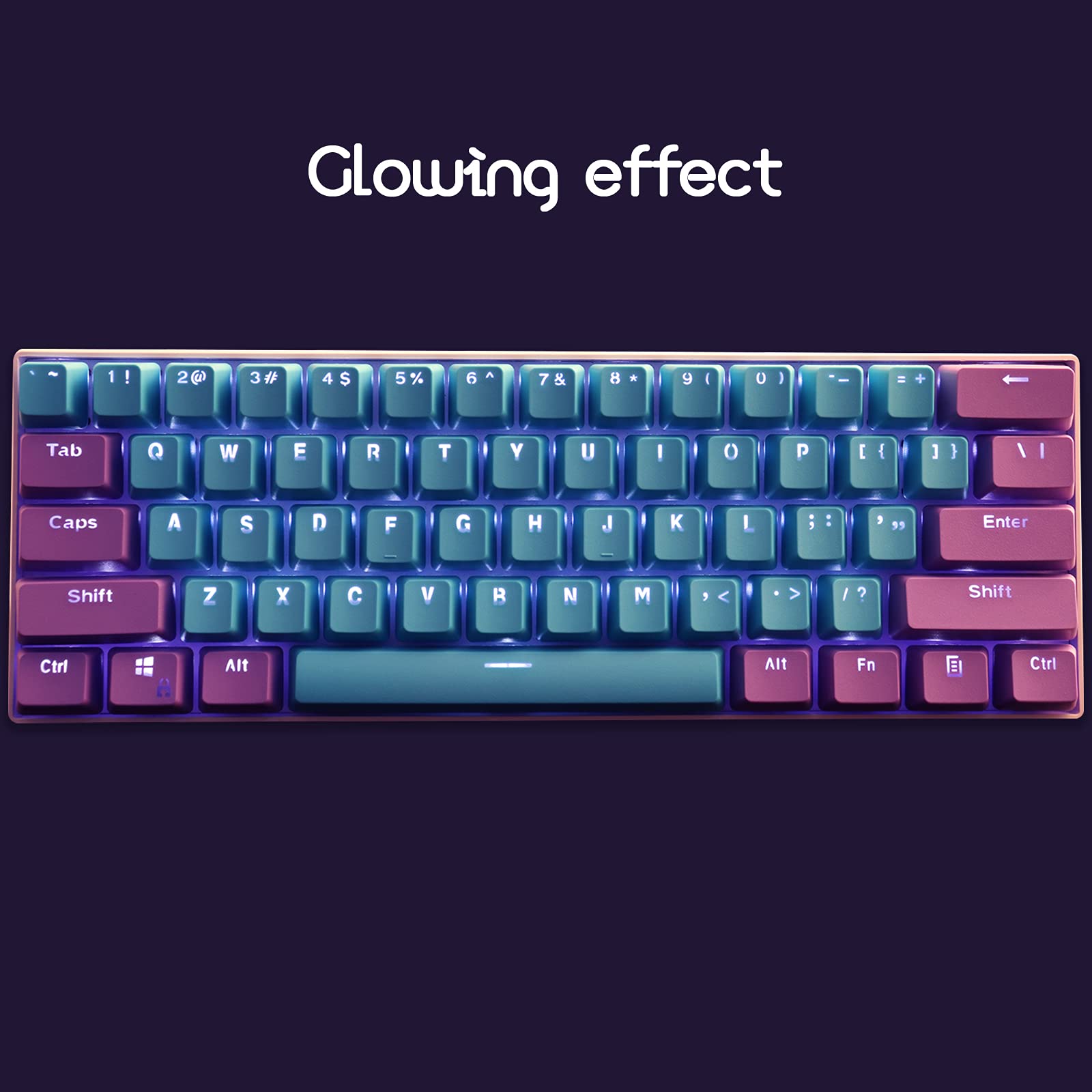 Purple Blue Keycaps Set