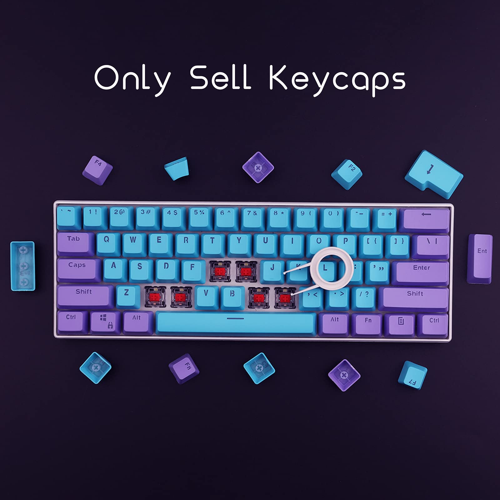 Purple Blue Keycaps Set