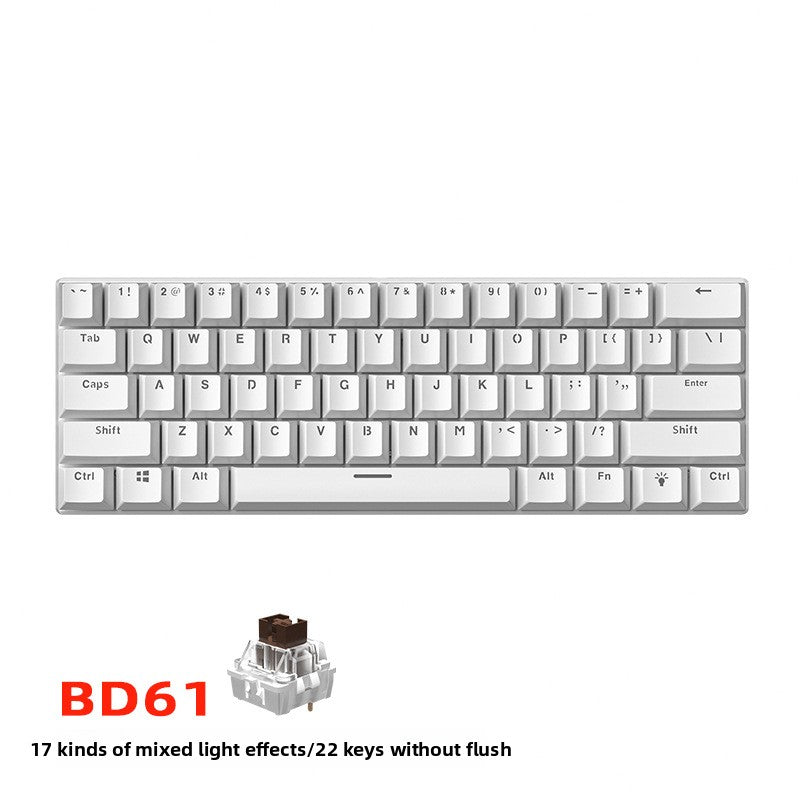 Wired Mechanical Keyboard Red Axis Green Axis Tea Axis Mixed Light E-sports Game 61 Key Mechanical Keyboard