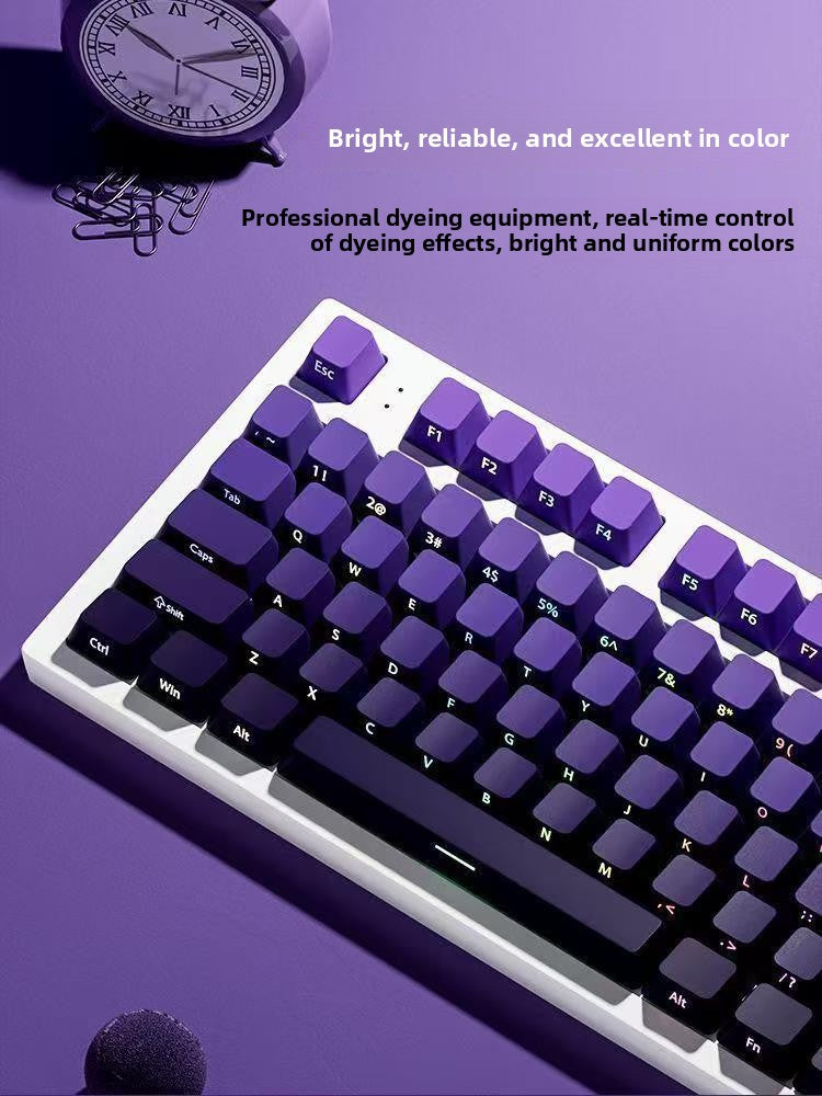Original Height Side-Engraved Translucent Keycaps PBT Dual-Color Gradient Full Set Sublimation Custom Keyboard Keycaps