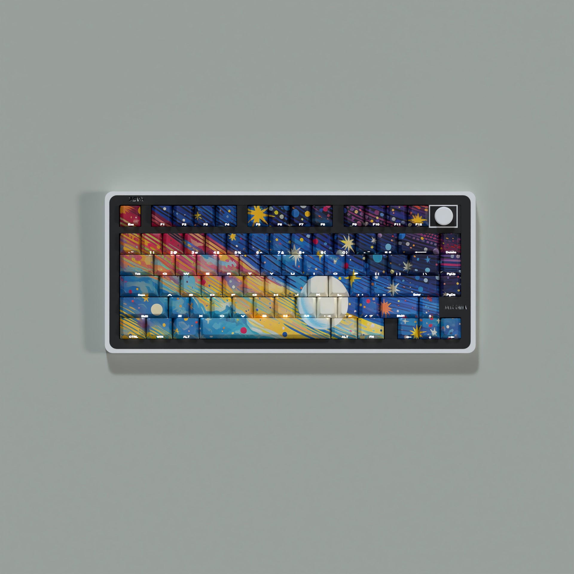JCM Starry Sky Oil Painting Keycap Side Engraving Translucent Characters 128 Keys Boxed Full Set Mechanical Keyboard Keycap Wooting