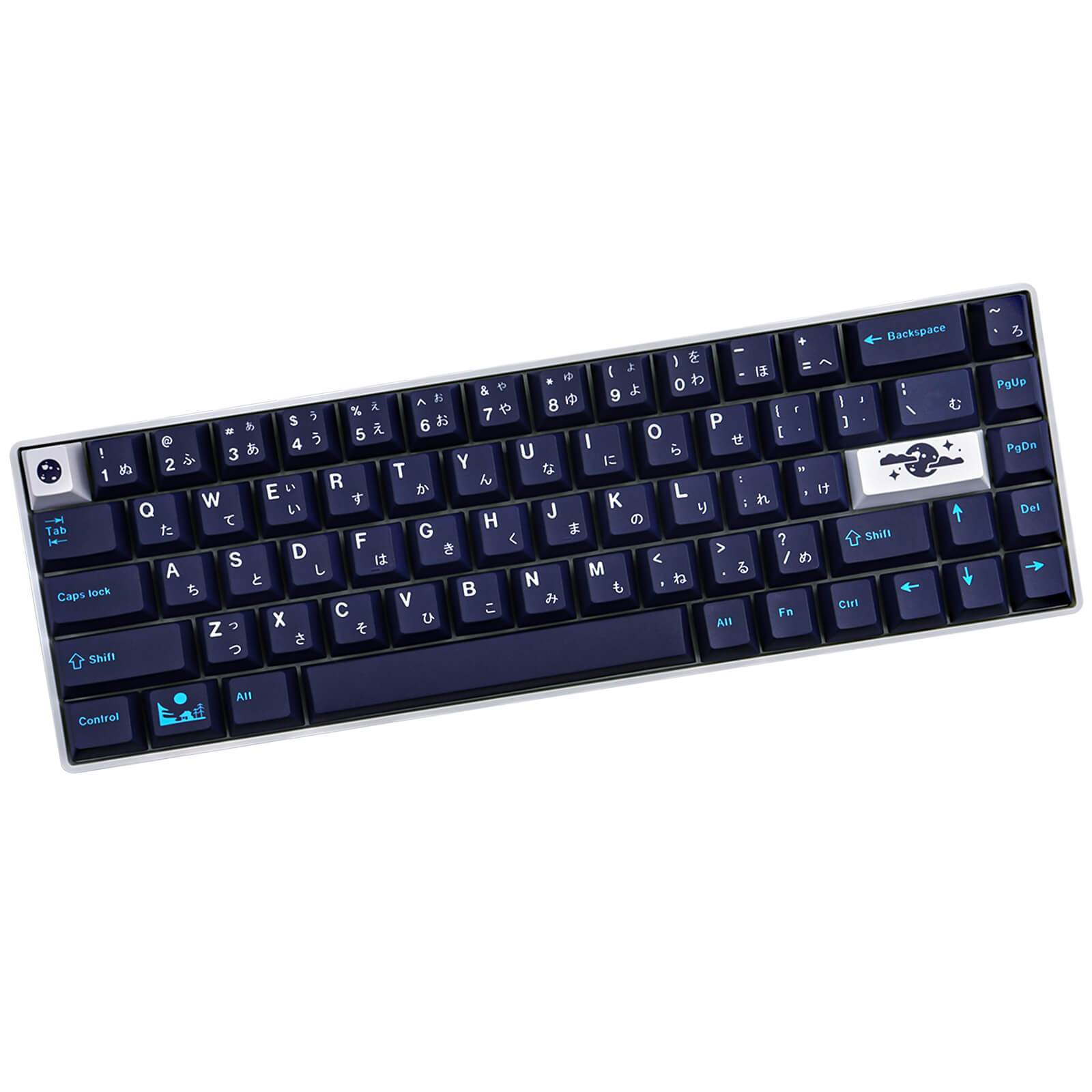 129 Keys PBT DYE-SUB Blue Hell keycaps