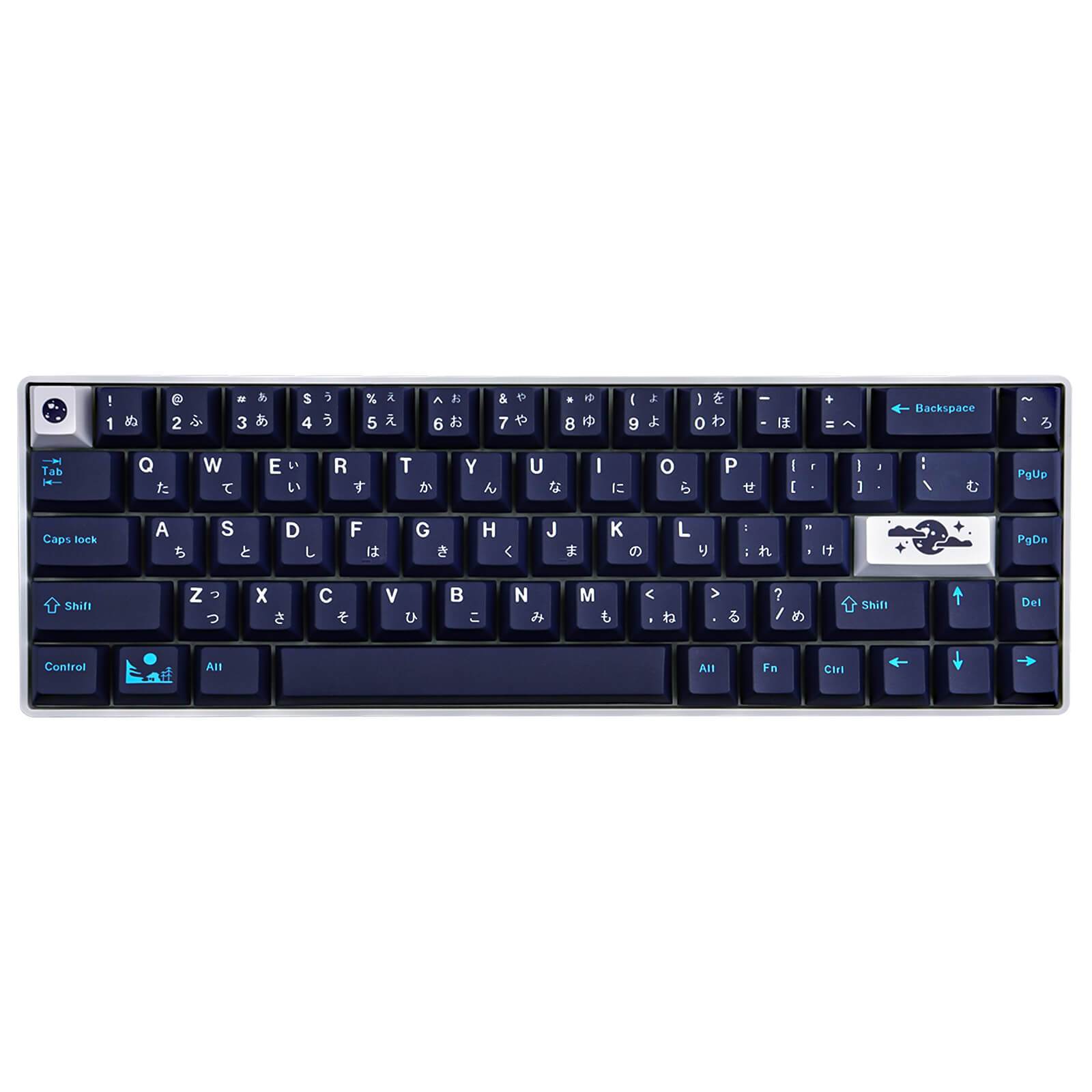 129 Keys PBT DYE-SUB Blue Hell keycaps