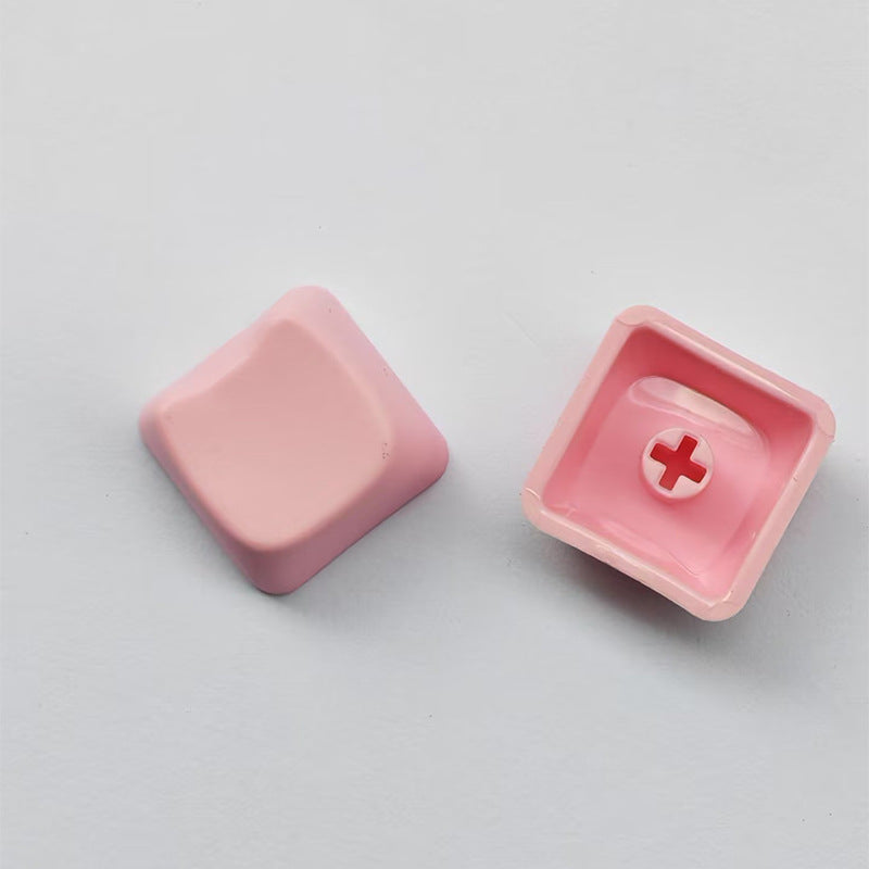 Cat Head PBT Material MX Cross Keycap Chrysanthemum Matte Surface Polished Back Mechanical Keyboard Multi-Color Personalized Keycap