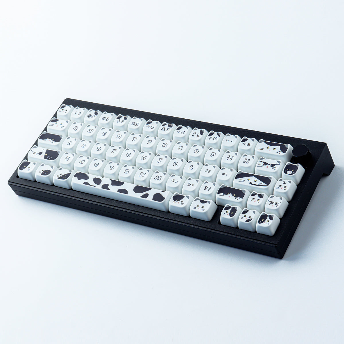 Black White Kitten keycaps