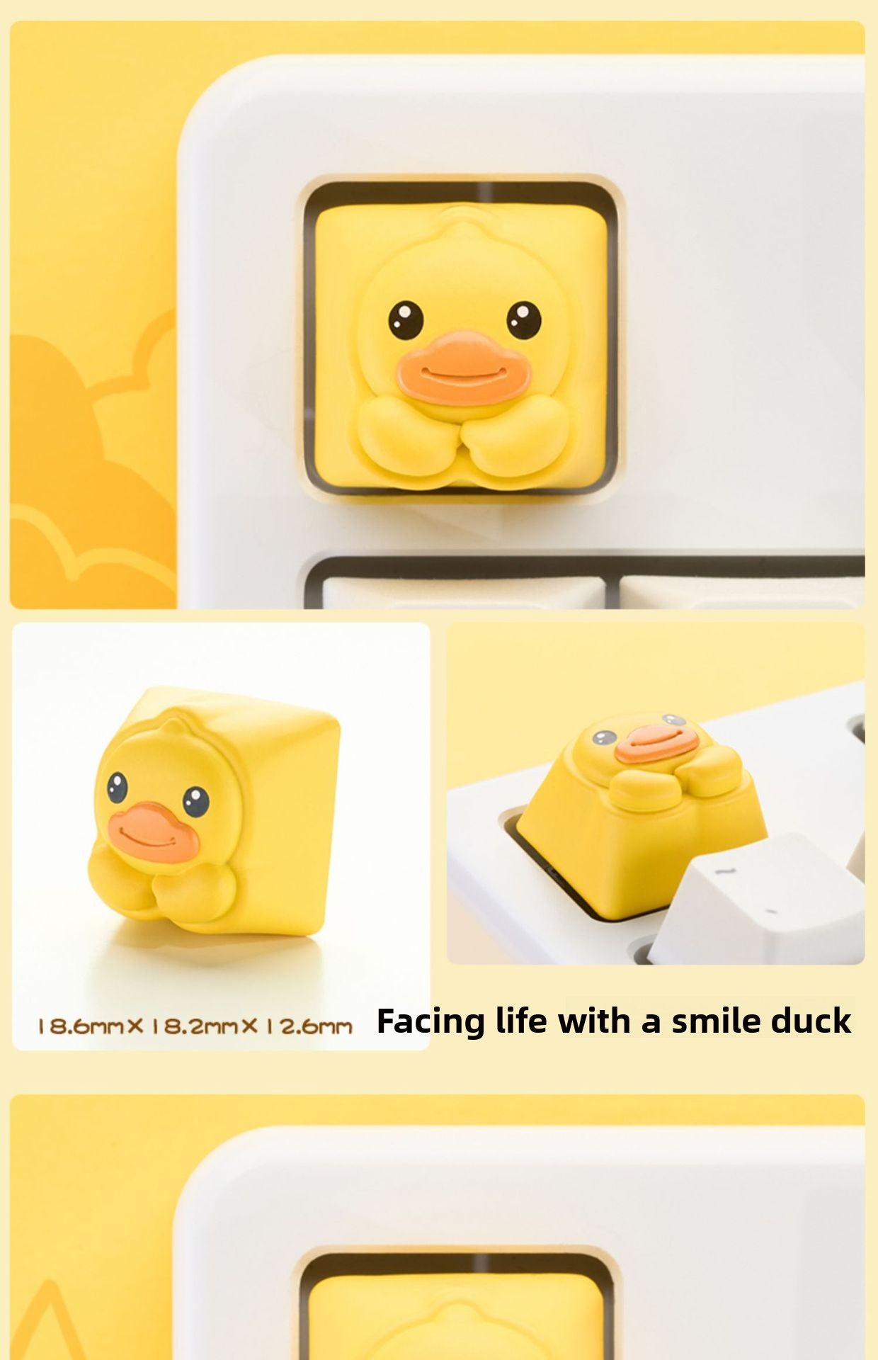 Zomoplus Keycap xB.Duck Original Personality Mechanical Keyboard Keycap Single Custom High Aesthetic