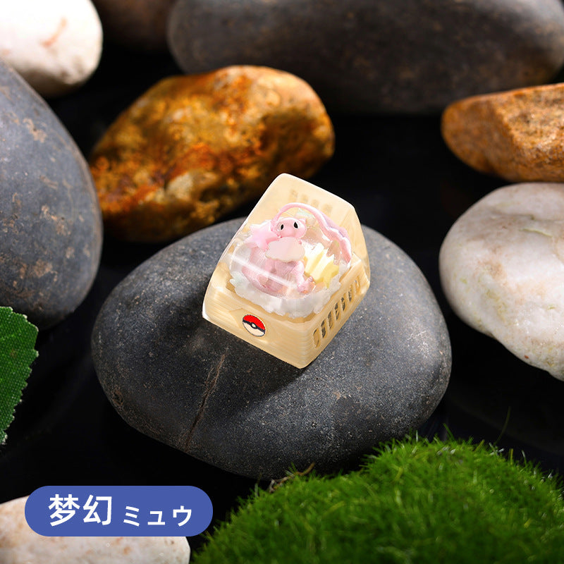 DIY Epoxy Crystal Three Holy Birds Mechanical Keyboard Custom Keycaps Pokémon Keycaps Cross Translucent SA High