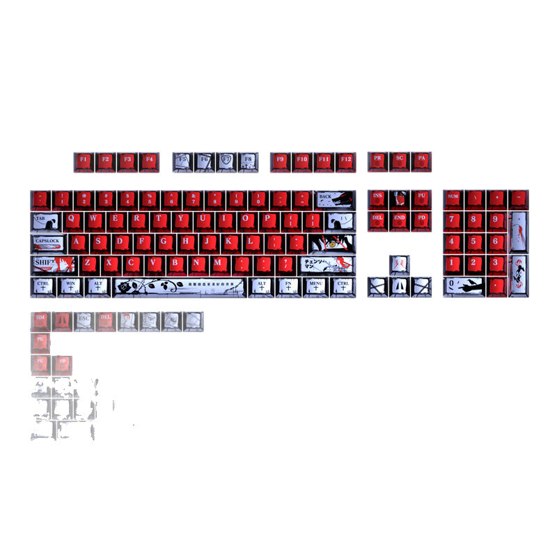 Chainsaw Man Pearlescent Metallic Paint Keycap Matte Feel Five-Sided Sublimation Night Demon Magnetic Switch 6075100 Wooting