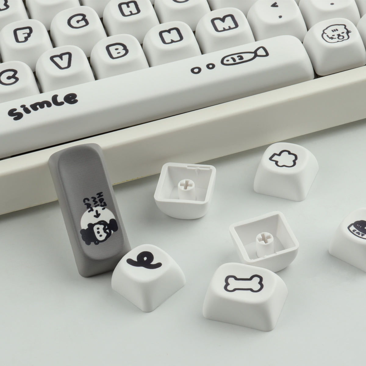 Cats Dogs War keycaps