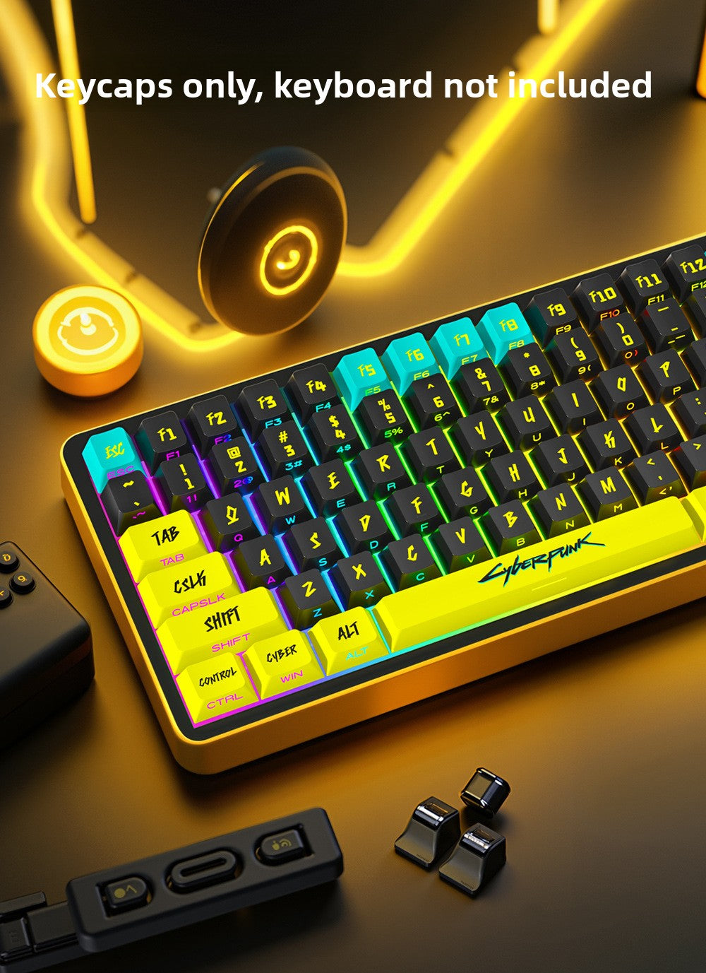 129 Keys Original Side-Engraved Translucent Keycaps PBT Dye-Sublimation Mechanical Keyboard Keycaps