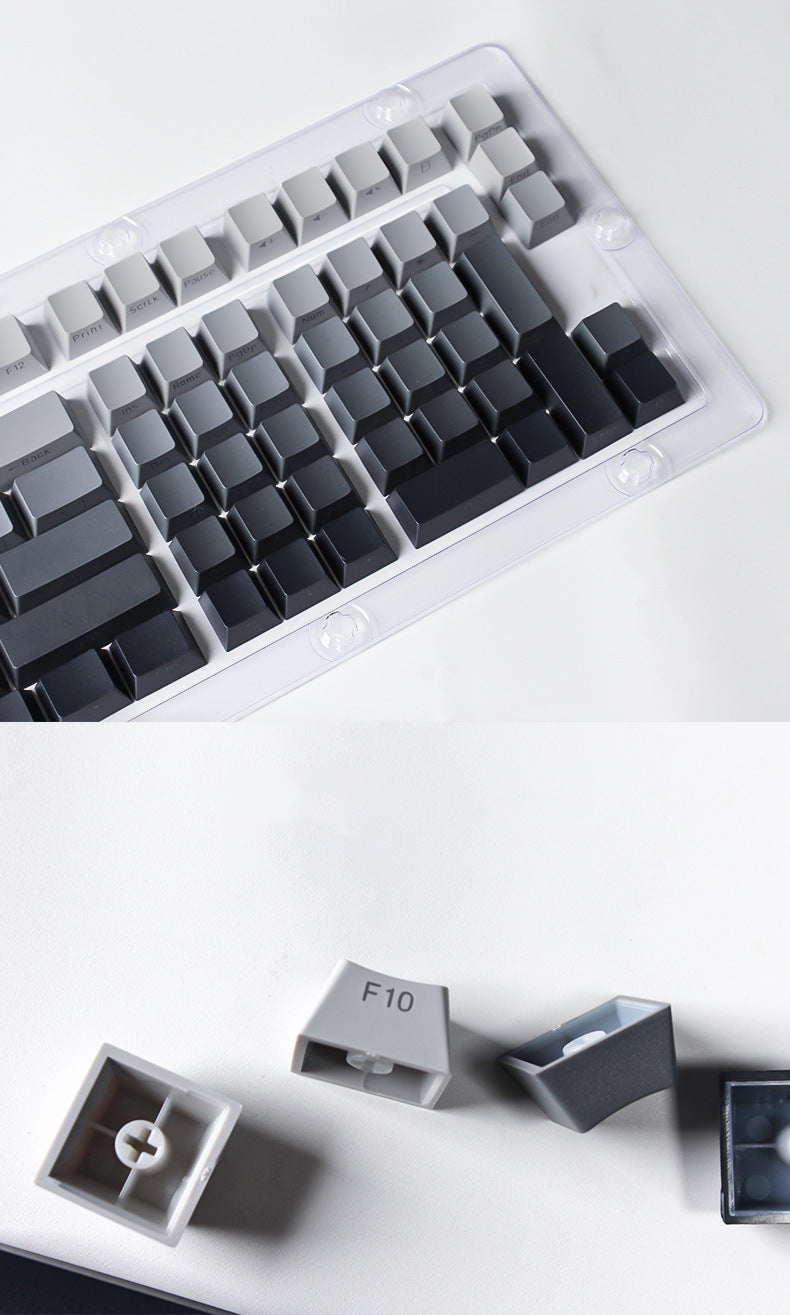 Original Height Side-Engraved Translucent Keycaps PBT Dual-Color Gradient Full Set Sublimation Custom Keyboard Keycaps