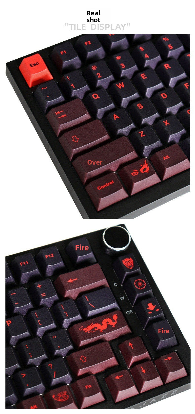 GMK Red Dragon Red Dragon Keycap Small Full Set Original Height PBT Dye-Sublimation Mechanical Keyboard Keycaps 68/87