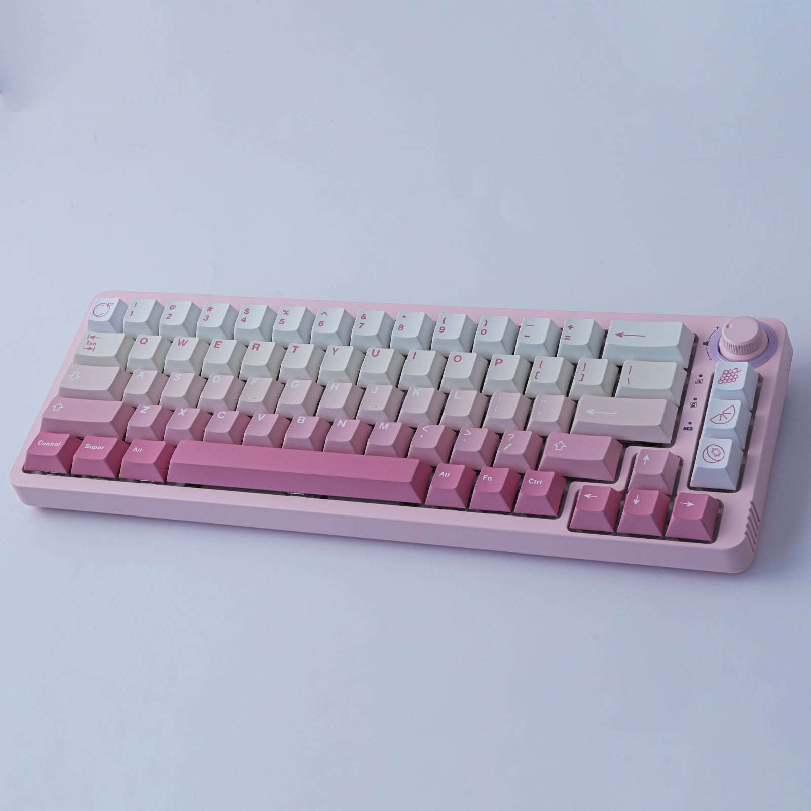 Pink White Gradient keycaps