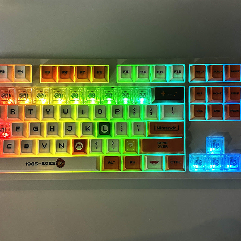 Original Height Keycaps PC Transparent Keycaps High Gloss Transparent Keycaps Cherry High Transparency Keycaps Mechanical Keycaps