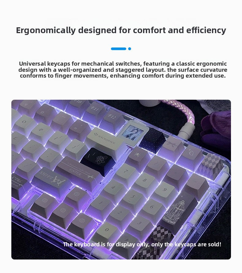 Original Factory Height PBT Dye-Sublimation Misty Fairy Tale Full Set Theme Keycap Gaming Mechanical Keycaps