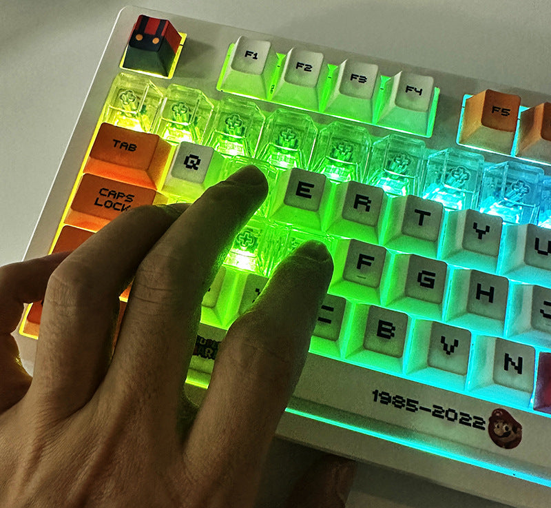 Original Height Keycaps PC Transparent Keycaps High Gloss Transparent Keycaps Cherry High Transparency Keycaps Mechanical Keycaps