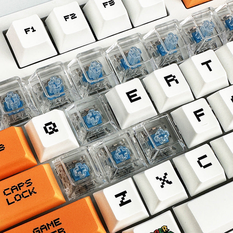 Original Height Keycaps PC Transparent Keycaps High Gloss Transparent Keycaps Cherry High Transparency Keycaps Mechanical Keycaps