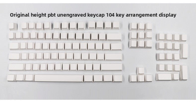 PBT Material XDA Profile Minimalist White Keycaps Light Blocking 134 Keys Small Full Set Material Mechanical Keyboard Keycaps