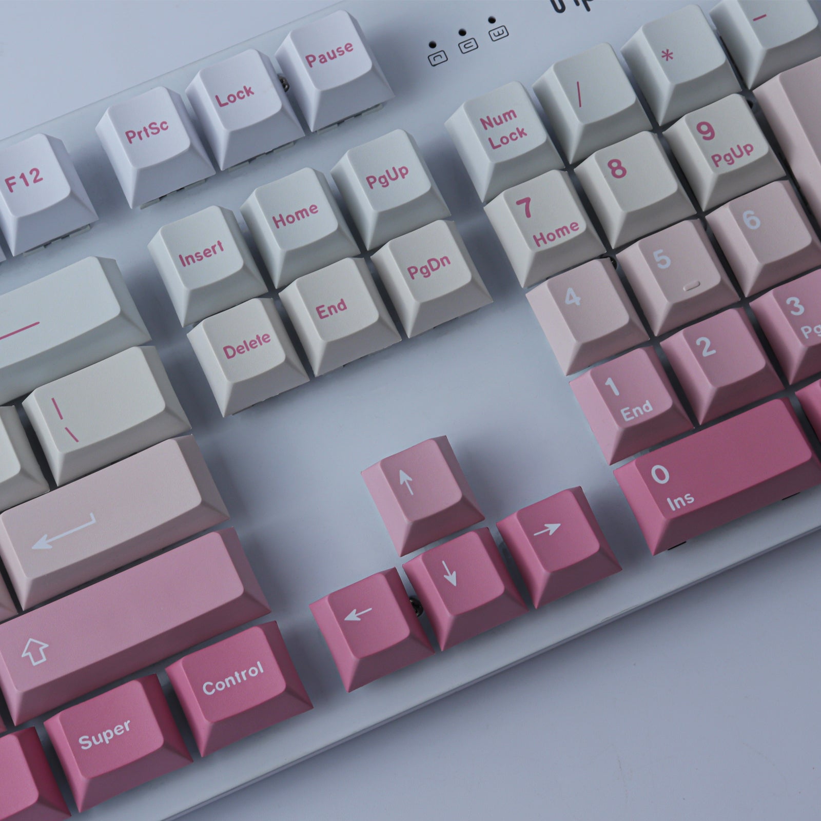 Pink White Gradient keycaps