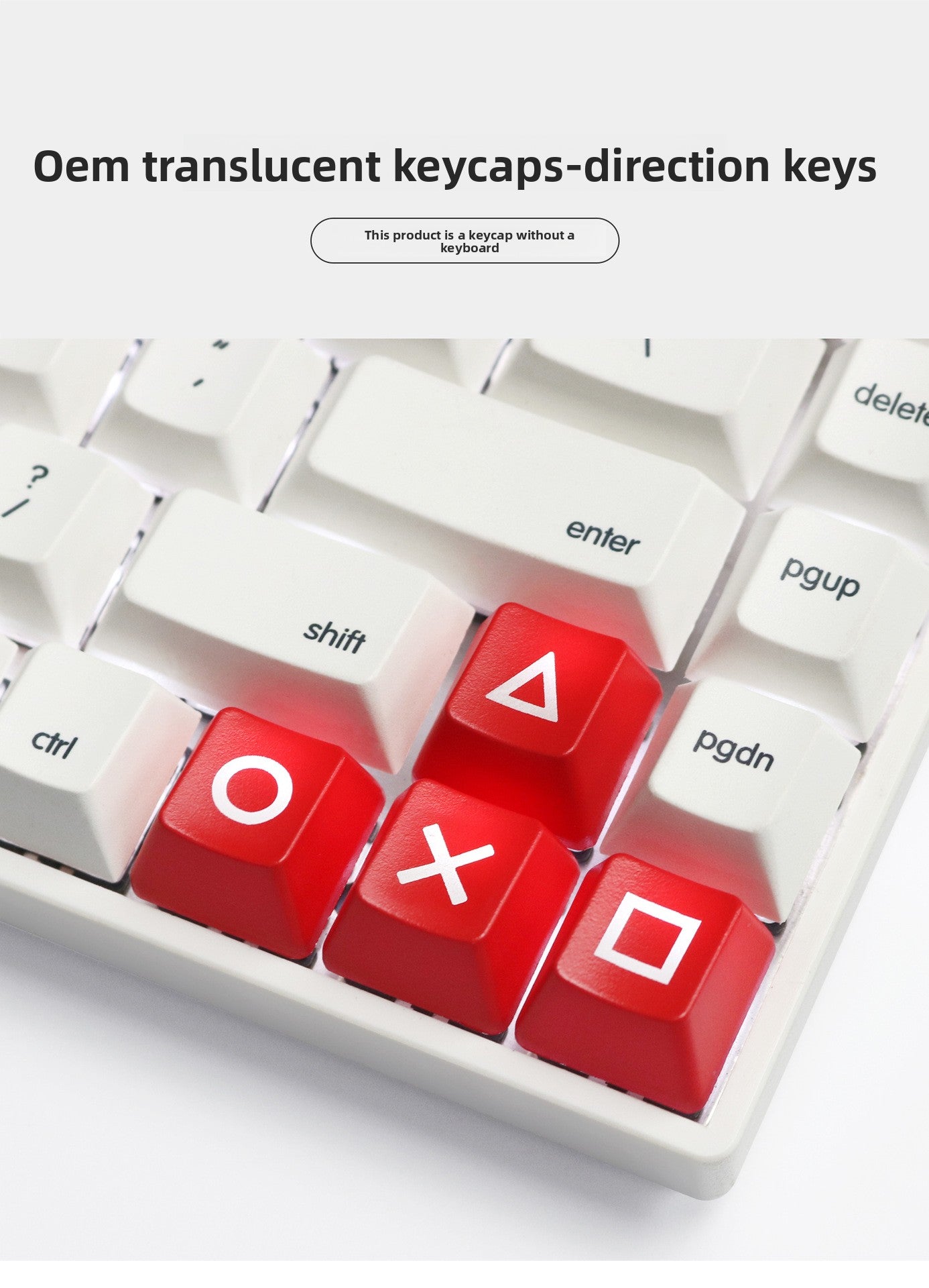 Directional Keys Up Down Left Right ABS Mechanical Keyboard Personalized Translucent Keycaps R1 Height PSP Keycaps Red Black PS4