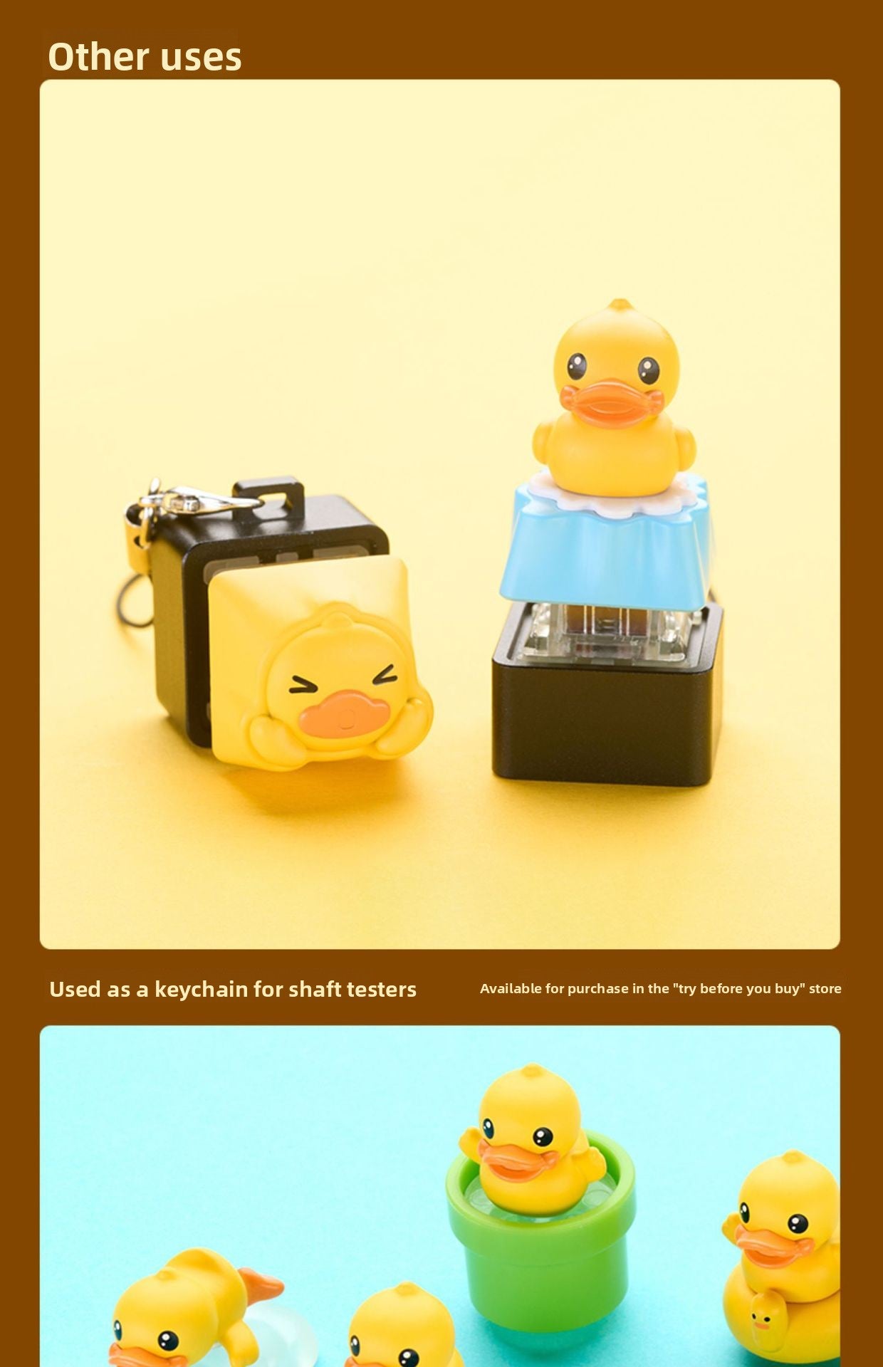 Zomoplus Keycap xB.Duck Original Personality Mechanical Keyboard Keycap Single Custom High Aesthetic