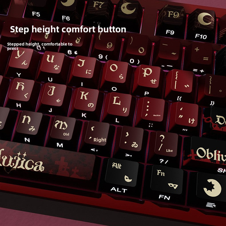 AveMujica Side Engraved Translucent Original Full Set PBT Dye-Sublimation Keycaps Compatible with Logitech and Wooting
