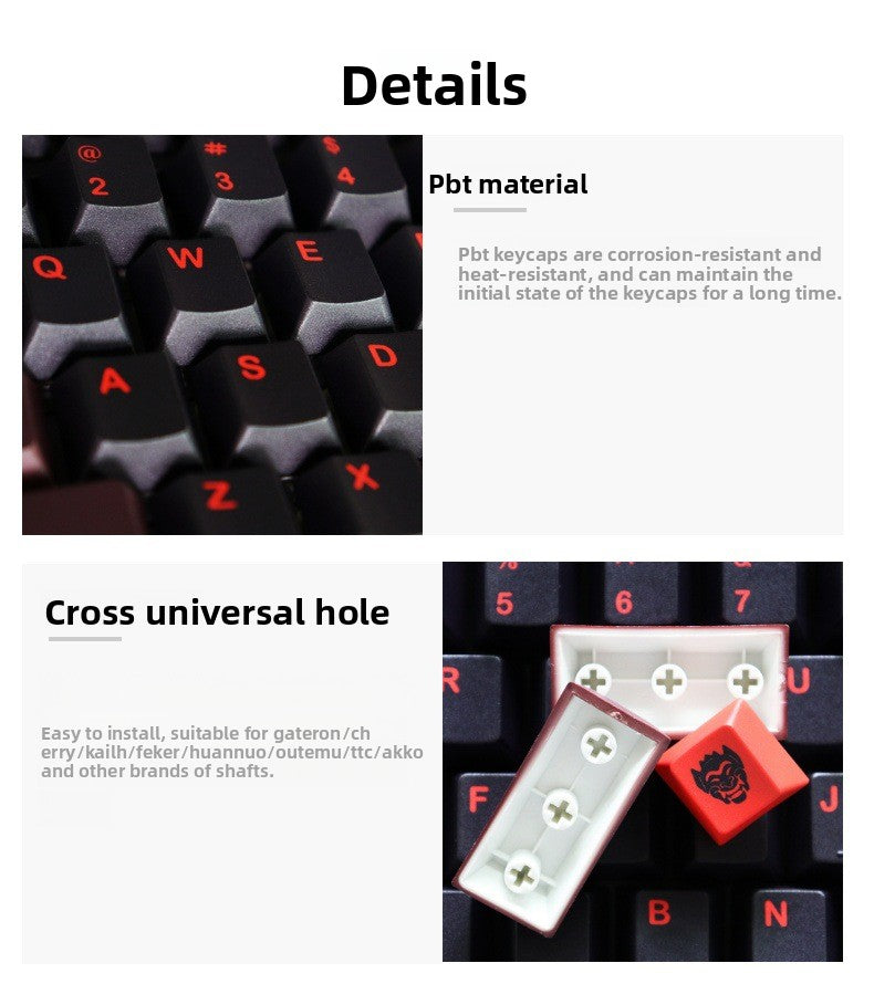 GMK Red Dragon Red Dragon Keycap Small Full Set Original Height PBT Dye-Sublimation Mechanical Keyboard Keycaps 68/87