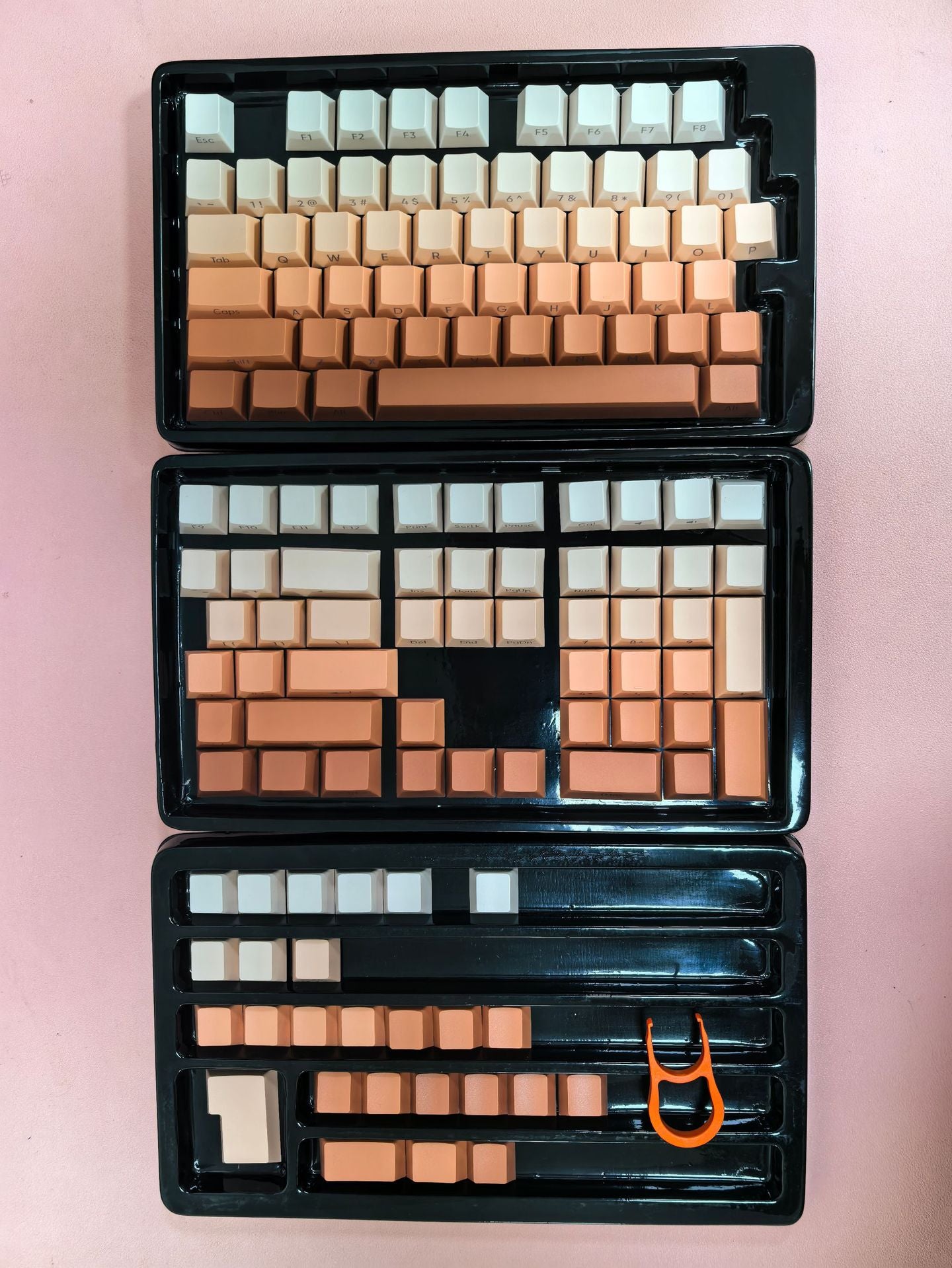 Original Height Side-Engraved Translucent Keycaps PBT Dual-Color Gradient Full Set Sublimation Custom Keyboard Keycaps