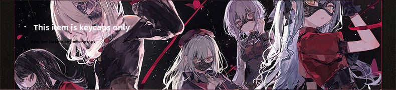 AveMujica Side Engraved Translucent Original Full Set PBT Dye-Sublimation Keycaps Compatible with Logitech and Wooting