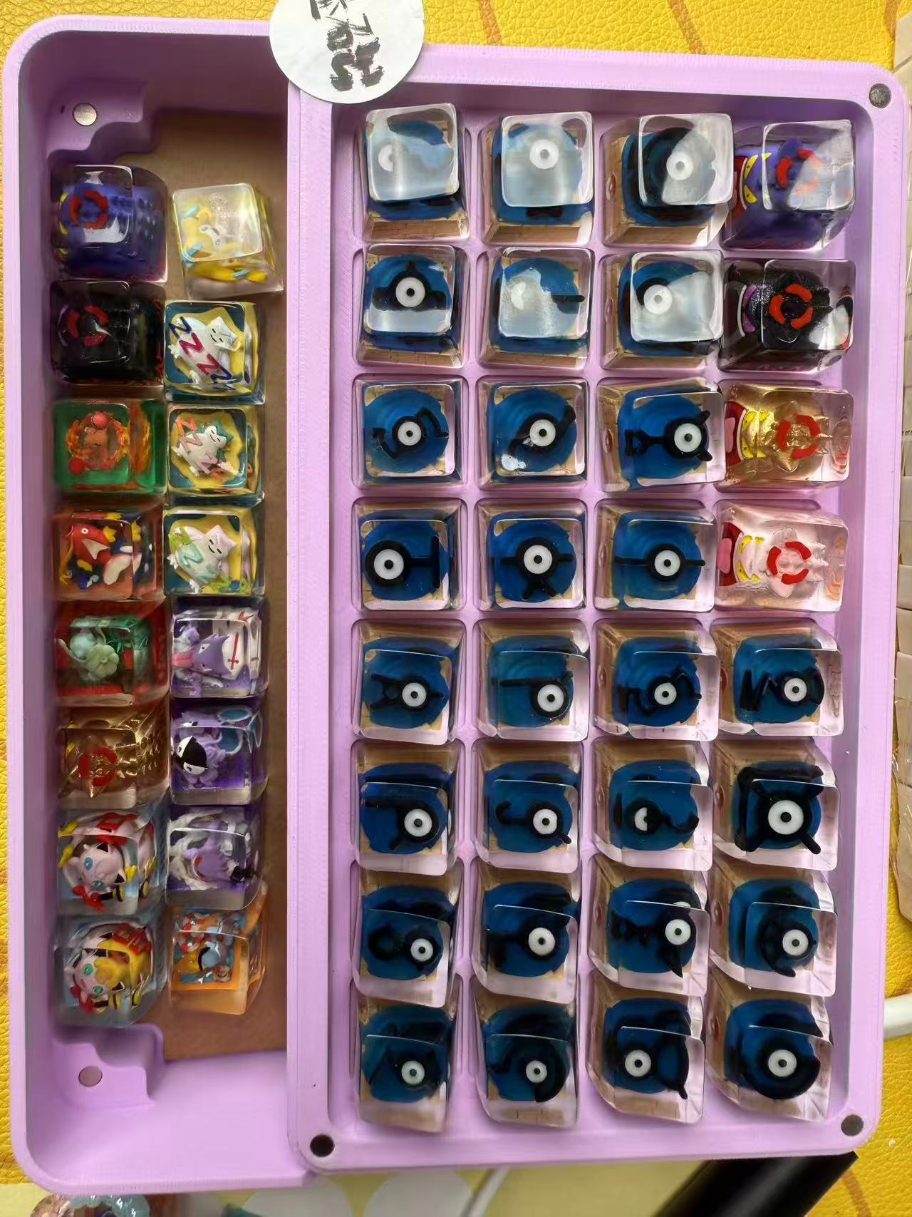 DIY Epoxy Crystal Three Holy Birds Mechanical Keyboard Custom Keycaps Pokémon Keycaps Cross Translucent SA High