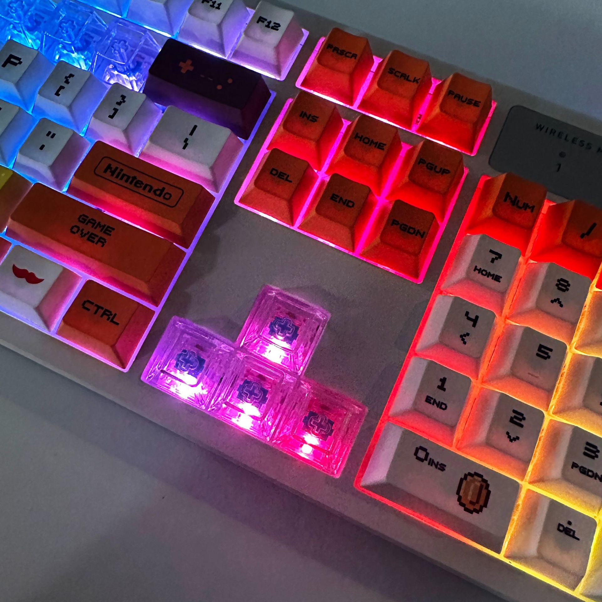 Original Height Keycaps PC Transparent Keycaps High Gloss Transparent Keycaps Cherry High Transparency Keycaps Mechanical Keycaps