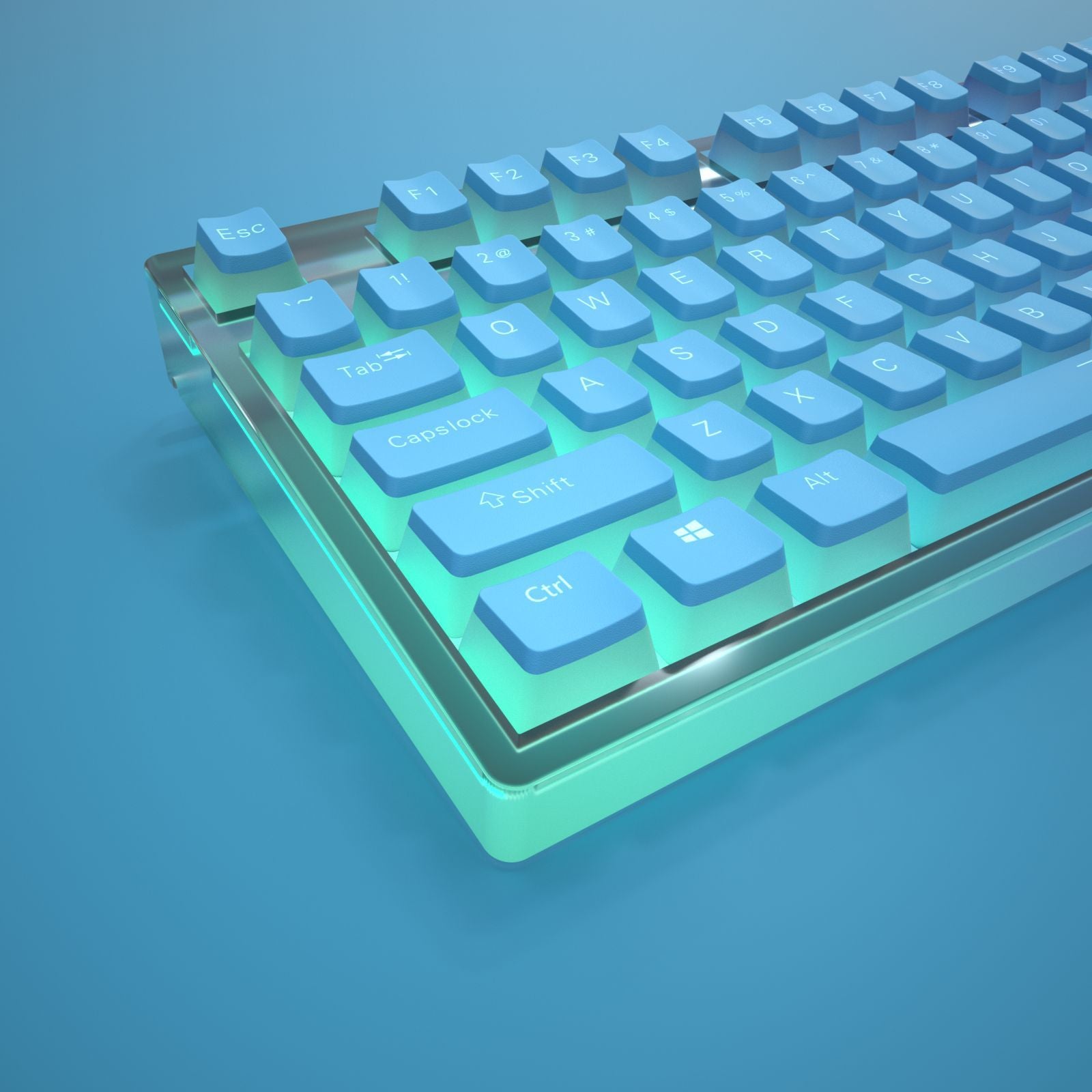 Double-Skin Milk Pudding Translucent Keycap Closed Two-Color No Water Port 61/68/87/96/98/100/104/etc