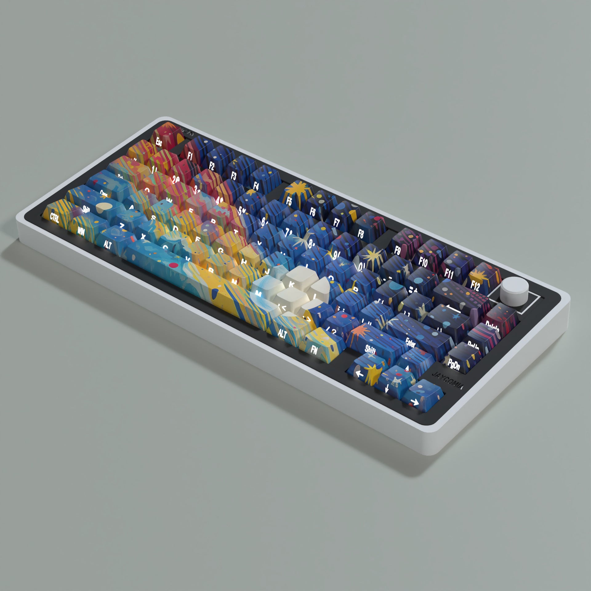 JCM Starry Sky Oil Painting Keycap Side Engraving Translucent Characters 128 Keys Boxed Full Set Mechanical Keyboard Keycap Wooting