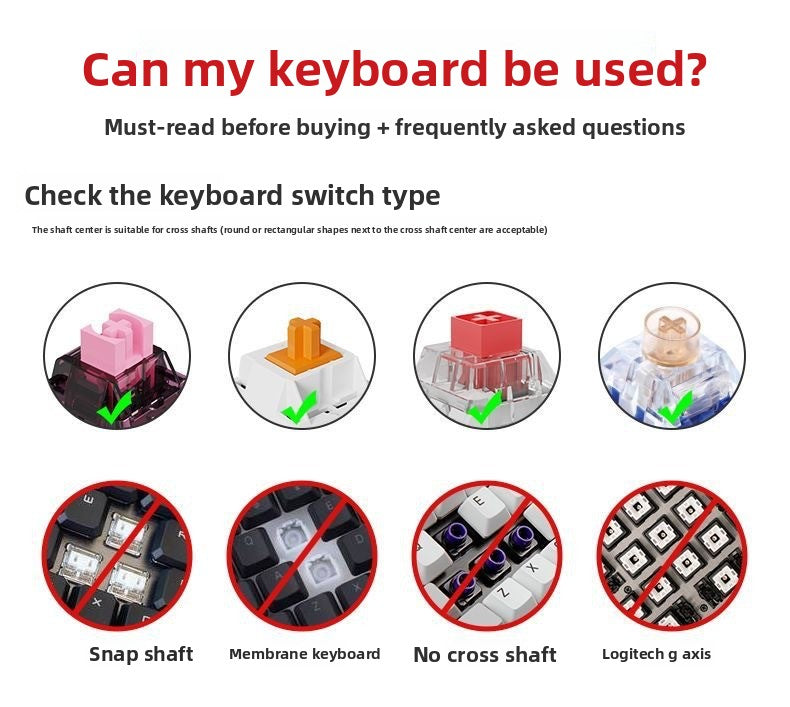 Bingdian Translucent Keycaps Crystal Ice Crystal Full Set Boxed Wholesale Transparent Crystal Magnetic Axis Mechanical Keycaps Light Pollution