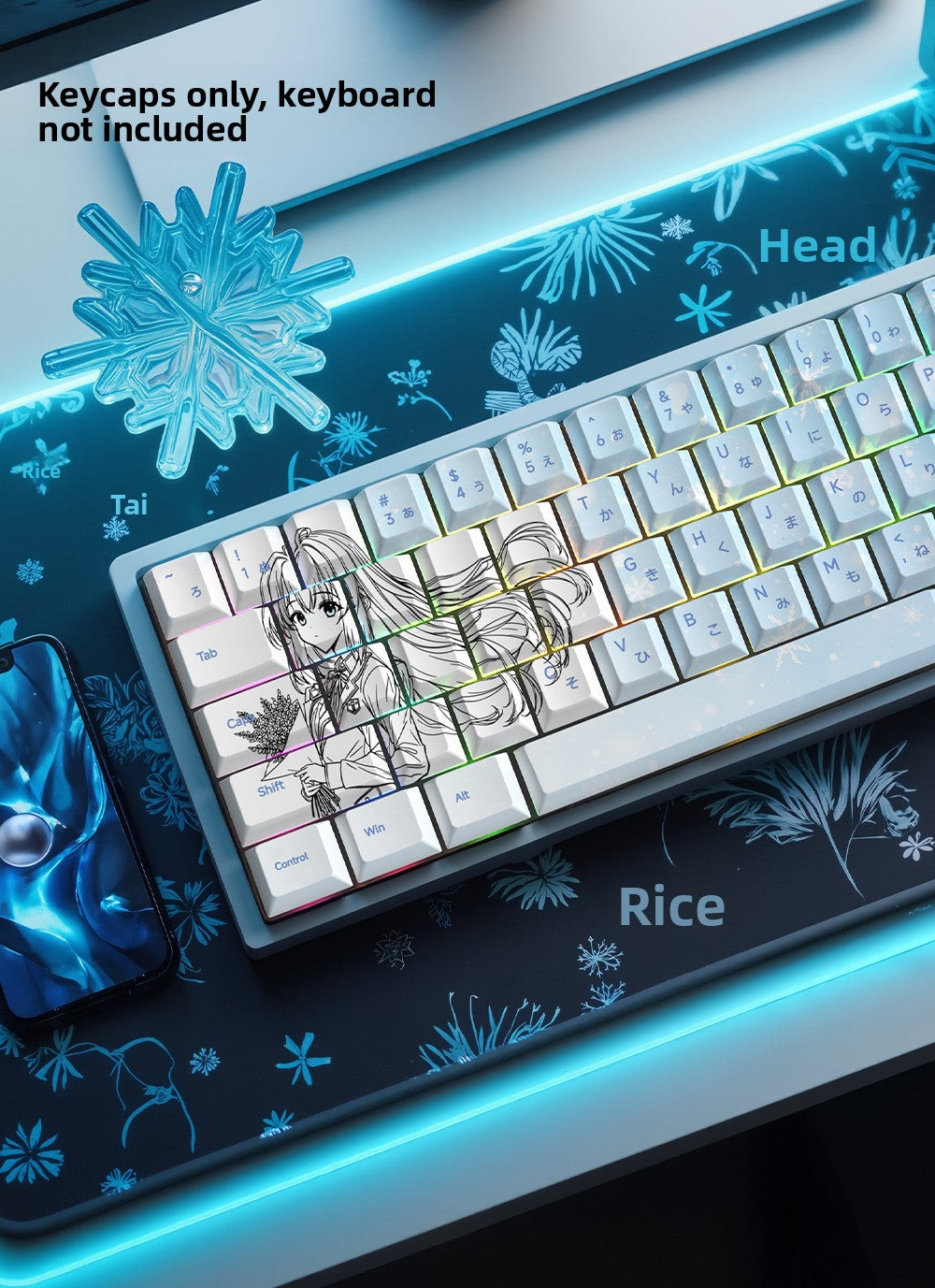 129 Keys Original Side-Engraved Translucent Keycaps PBT Dye-Sublimation Mechanical Keyboard Keycaps